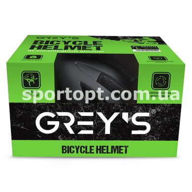 Велосипедний шолом Grey's із блимавкою L чорний матовий