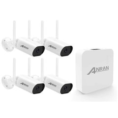 Комплект WiFi відеоспостереження Anran AR610WiFi 4ch 3Mp з поворотними камерами