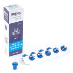 Лампа розжарювання Brevia BAX 12V 1.2W BX8.5d Light Blue CP, 10шт