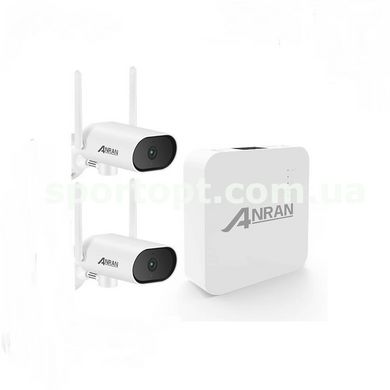 Комплект WiFi видеонаблюдения Anran 2сh 3MP (K04J20-DW18-P) с поворотными камерами