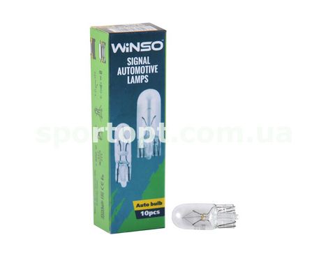 Лампа розжарювання Winso 24V W5W 5W W2.1x9.5d, 10шт