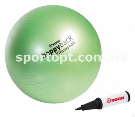 М'яч для фітнесу Happyback Fitnessball TOGU 45 см з насосом