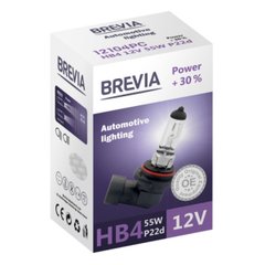Галогенова лампа Brevia HB4 12V 55W P22d Power +30% CP