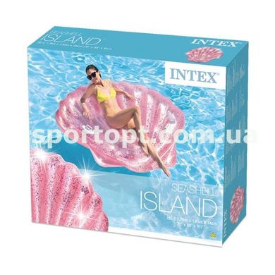 Надувний пліт Intex "Рожева мушля" Seashell Pink Island 178 x 165 x 24 см (57257)