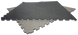 Мат-пазл EVA, татамі ластівчин хвіст 100х100 х2 см сіро-чорний