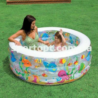 Дитячий надувний басейн Intex "Акваріум", 152x56 см (58480)