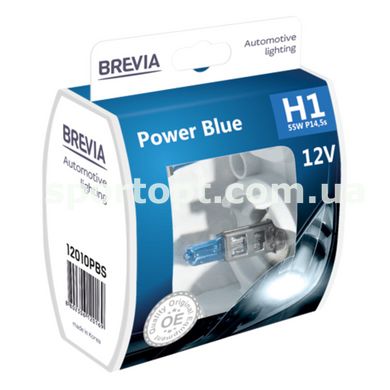 Галогенова лампа Brevia H1 12V 55W P14.5s Power Blue S2