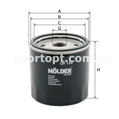 Фільтр масляний Molder Filter OF 122 (WL7089, OC232, W92032)