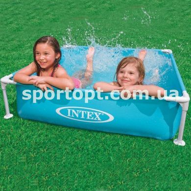 Каркасный бассейн Intex 57173-2, 122 х 122 х 30 см (подстилка, шарики 10 шт.) Small Frame™ голубой
