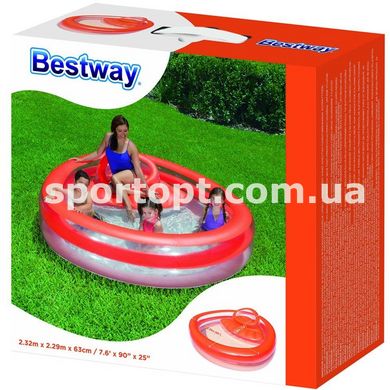 Дитячий надувний басейн Bestway "Корал",з сидінням, 232х229х63 см (54158)