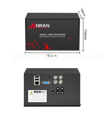 Комплект відеоспостереження Anran 4ch AHD 1MP-720P