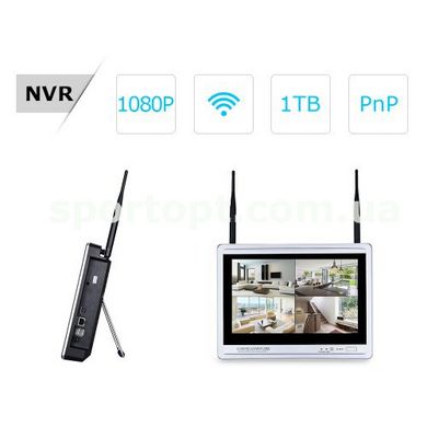 Комплект WiFi видеонаблюдения Anran 4сh + 12" LCD (AR-B360)