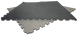 Коврик-пазл EVA, татами ласточкин хвост 100х100х4 см серо-черный