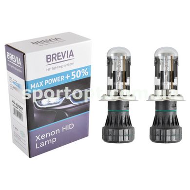 Біксенонова лампа Brevia H4 +50%, 4300K, 85V, 35W P43t-38 KET, 2шт