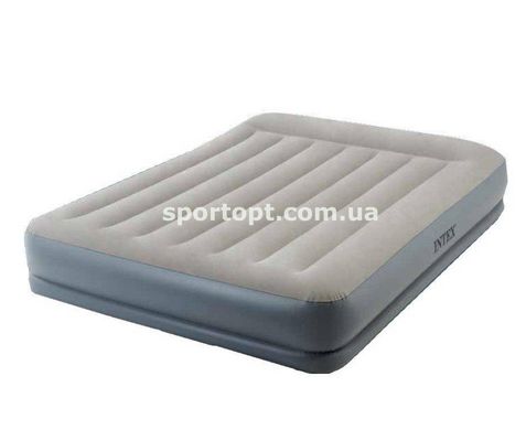 Двуспальная надувная кровать Intex + встроенный электронасос 220V 152x203x30 см (64118)