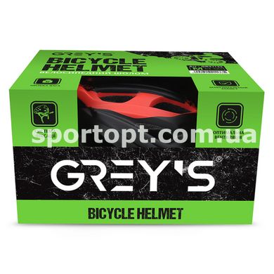 Велосипедний шолом Grey's М чорно-червоний матовий