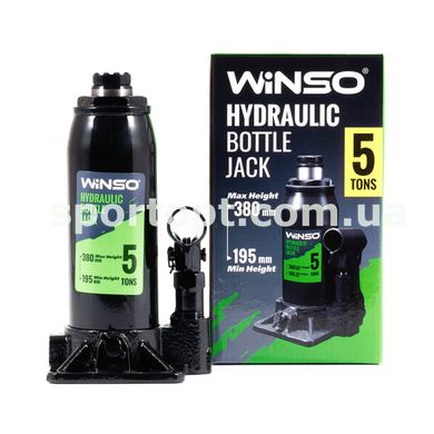 Домкрат гідравлічний пляшковий Winso 5т 195-380мм