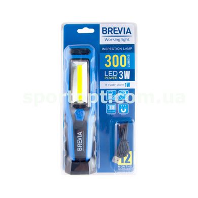 Ліхтар інспекційний Brevia LED 8SMD+1W LED 300lm 2000mAh microUSB