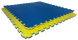 Коврик-пазл EVA, татами ласточкин хвост 100х100х2см EVА желто-синий