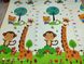 Дитячий двосторонній ігровий килимок Play Baby Mat 200*180*1см | Ведмідь з пінгвіном/Парк з тваринами