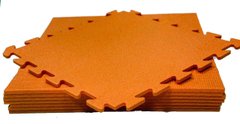 Дитячий килимок-пазл Малюк із ізолону 50х50х1см помаранчевий