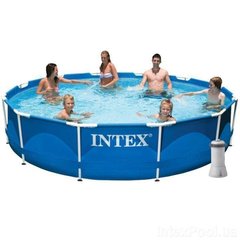 Каркасний басейн Intex Metal Frame Composite T-Joints 28212, 366 x 76 см + фільтр насос (2 006 л/год)