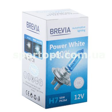 Галогенова лампа Brevia H7 12V 55W PX26d Power White +60% 4300K CP