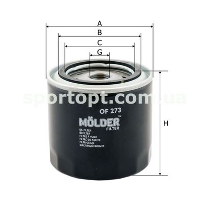 Фільтр масляний Molder Filter OF 273 (WL7067, OC383, W7172)