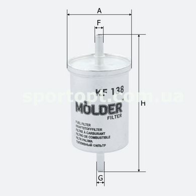 Фільтр паливний Molder Filter KF 138 (WF8034, KL248, WK612)