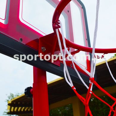 Стійка баскетбольна зі щитом (мобільна) KID S881A (щит-PE р-р 60х40см, кільце-сталь (13мм) d-30см
