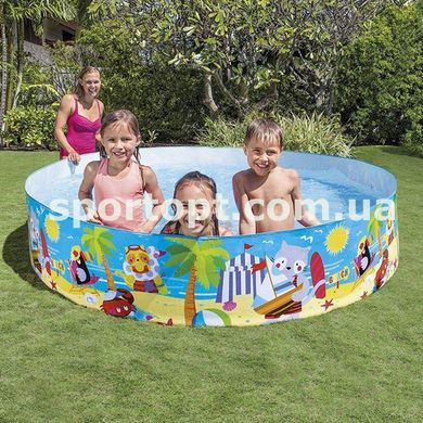 Дитячий каркасний басейн Intex "Пляжні друзі", 244x46 см (58457)