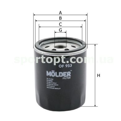 Фільтр масляний Molder Filter OF 953 (WL7323, OC1063, W71273)