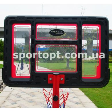 Стойка баскетбольная со щитом (мобильная) KID S881A (щит-PE р-р 60x40см, кольцо-сталь (13мм) d-30см