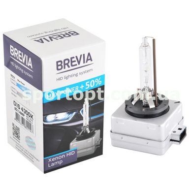 Ксенонова лампа Brevia D1S +50%, 4300K, 85V, 35W PK32d-2, 1шт