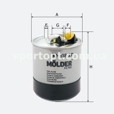 Фільтр паливний Molder Filter KF 118/2D (WF8353, KL228/2D, WK84223X)