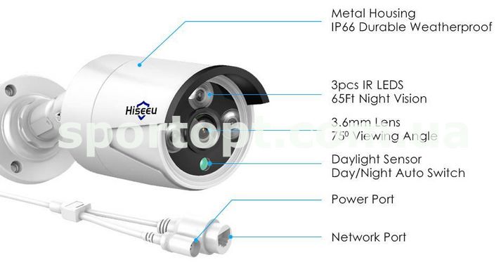 IP камера відеоспостереження Hiseeu HB624 4Mp