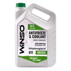 Антифриз Winso Antifreeze & Coolant Green -35°C (зелений) G11, 0,9кг