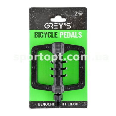 Велосипедні педалі Grey's із алюмінієвого сплаву, чорні, 1 пара