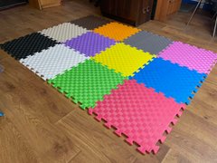 Дитячий килимок-пазл з еви EVA Веселка набір з 12 елементів 50х50х1см
