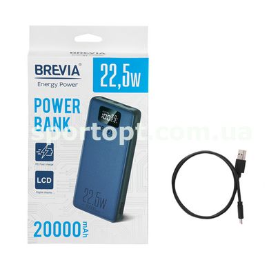Універсальна мобільна батарея Brevia 20000mAh 22,5W Li-Pol, LCD