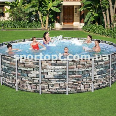 Каркасный бассейн иллюминатор Bestway 56886, 549 x 132 см (5 678 л/ч, дозатор, лестница, тент)