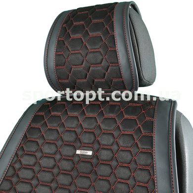 Комплект преміум накидок для сидінь BELTEX Monte Carlo, black-red