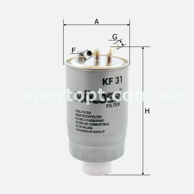 Фільтр паливний Molder Filter KF 31 (WF8043, KL41, WK8423)
