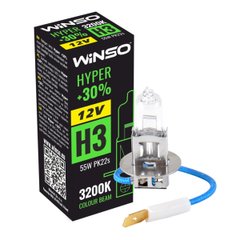 Галогенова лампа Winso H3 12V 55W PK22s HYPER +30%