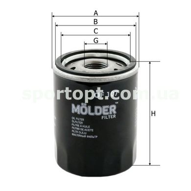 Фільтр масляний Molder Filter OF 107 (WL7177, OC217, W671)
