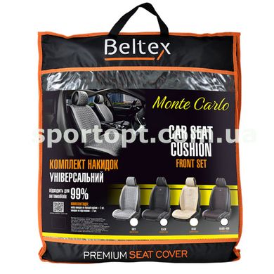 Преміум накидки для передніх сидінь BELTEX Monte Carlo, black-red 2шт.