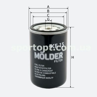 Фільтр паливний Molder Filter KF 15 (33358E, KC24, WK723)