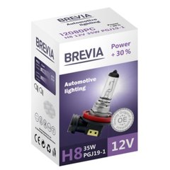 Галогенова лампа Brevia H8 12V 35W PGJ19-1 Power +30% CP