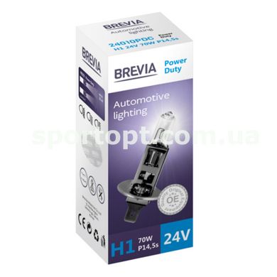 Галогенова лампа Brevia H1 24V 70W P14.5s Power Duty CP