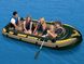 Четырехместная надувная лодка Intex + алюминиевые весла и ручной насос SeaHawk 4 Set 351x145x48 cм (68351)